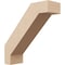 Ekena Millwork 3-inch W x 10-inch D x 10-inch H Burlington Rough Cedar Woodgrain TimberThane Knee Brace, Primed BRCUR03X10X10BURRCPR - alternate 1